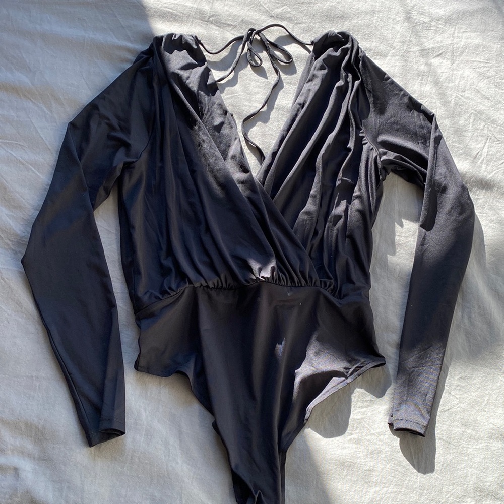 Deep v neck bodysuit